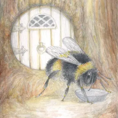 Bumblebee at the Fairydoor
