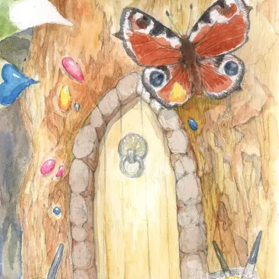 Butterfly at the Fairydoor