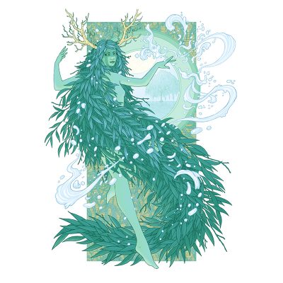 Alba the Willow Water Witch Prints - Brett Miley Art