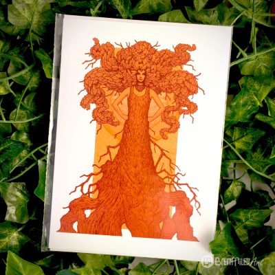 Robur the Oak of Strength and Wisdom Greetings Card - Brett Miley Art