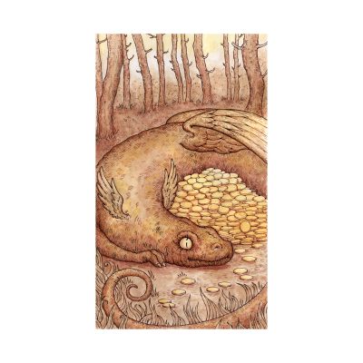 Dragon Gold Print - by Brett Miley Art