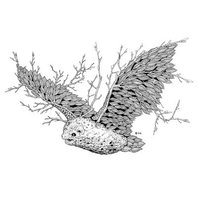 Leaf Bat Print - Brett Miley Art