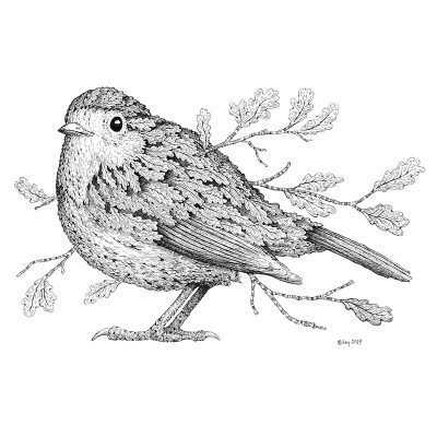 Leaf Robin Print - Brett Miley Art