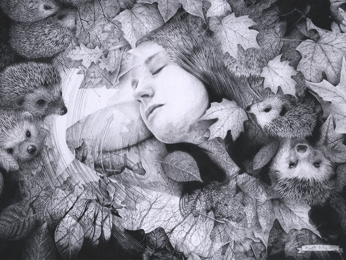 Hibernation Art, Brett Miley, Pencil, 2019
