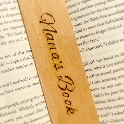 Nana's Book Wooden Bookmark