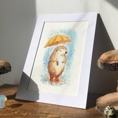 Hedgehog in the Rain