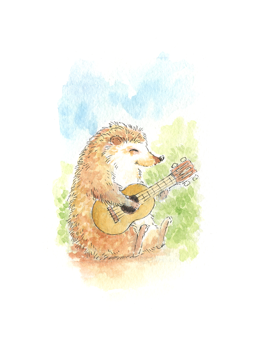 Hedgehog Playing Guitar - Image 2