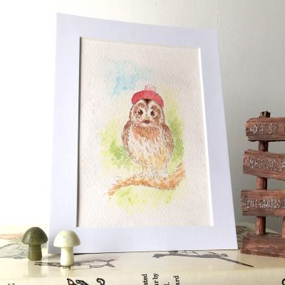 Owl in a Red Hat