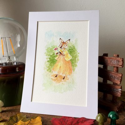 Fox With a Flower
