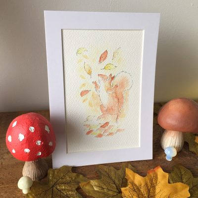 Squirrel Dancing Through Leaves