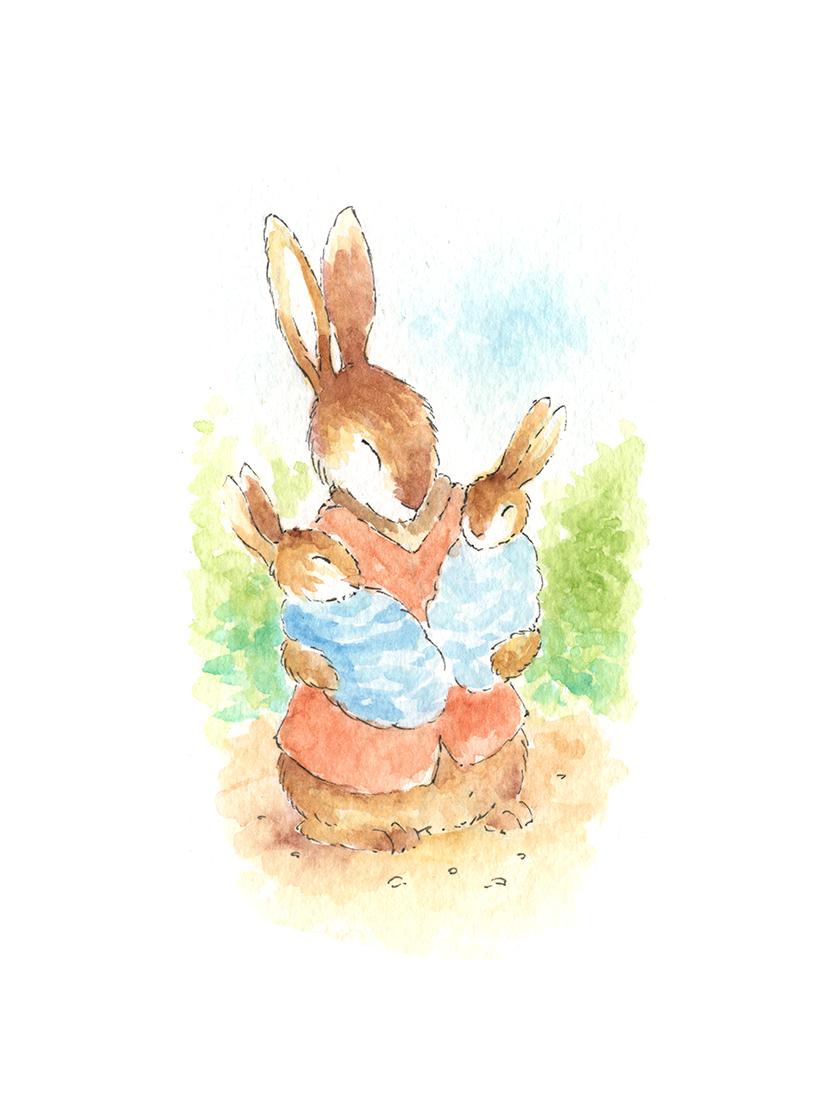 Mother Bunny and Babies - Image 2